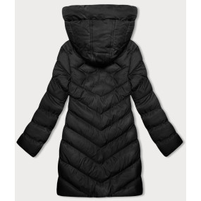 Černá dámská zimní bunda s kapucí (5M3155-392)