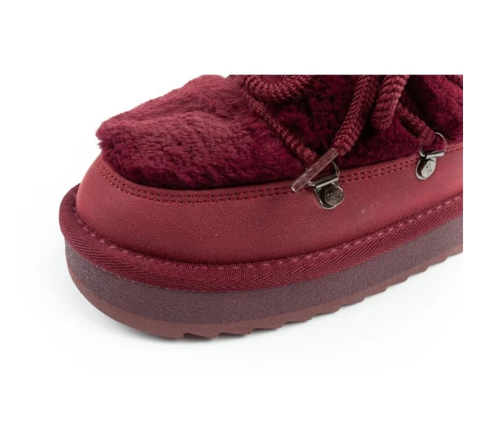 dámské sněhule zimní módní model 21420780 zateplené bordó dámské - D.Franklin