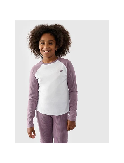 Dívčí hladký rukáv s dlouhým rukávem Junior model 21431672 - 4F