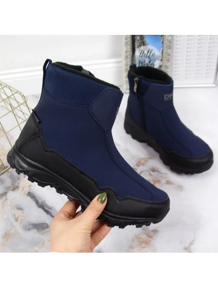 Zimní sněhové boty nepromokavé tmavě modré DK Zimní sněhové boty nepromokavé tmavě modré DK