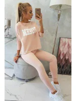 Sada s potiskem Queen tmavě pudrově růžová Sada s potiskem Queen tmavě pudrově růžová