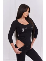 Body s potiskem pistole černé