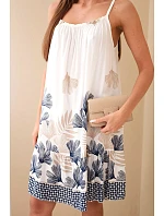 Dámské šaty na ramínkách s potiskem granátová