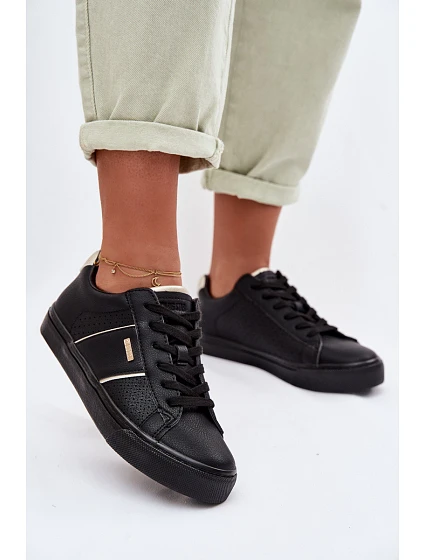 Dámské perforované tenisky Big Star TT274290 Černé