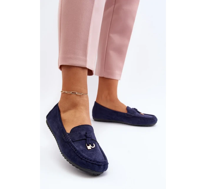 Dámské semišové klasické mokasíny tmavě modrá Ontala Dámské semišové klasické mokasíny tmavě modrá Ontala