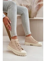 Dámské Tenisky S Vysokým Kotníkem Big Star Béžové Dámské Tenisky S Vysokým Kotníkem Big Star Béžové