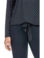 Dámské pyžamo  tmavě modrá s puntíky  model 17410444 - Vamp