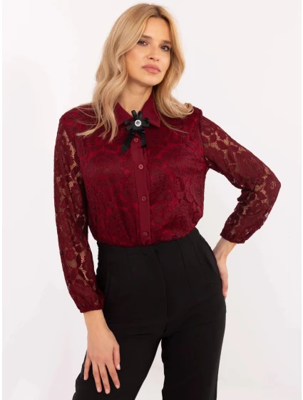 Dámská košile MI KS C242.16X Bordó - FPrice
