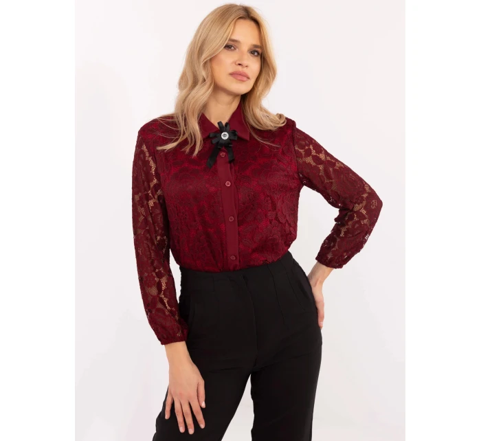 Dámská košile MI KS C242.16X Bordó - FPrice