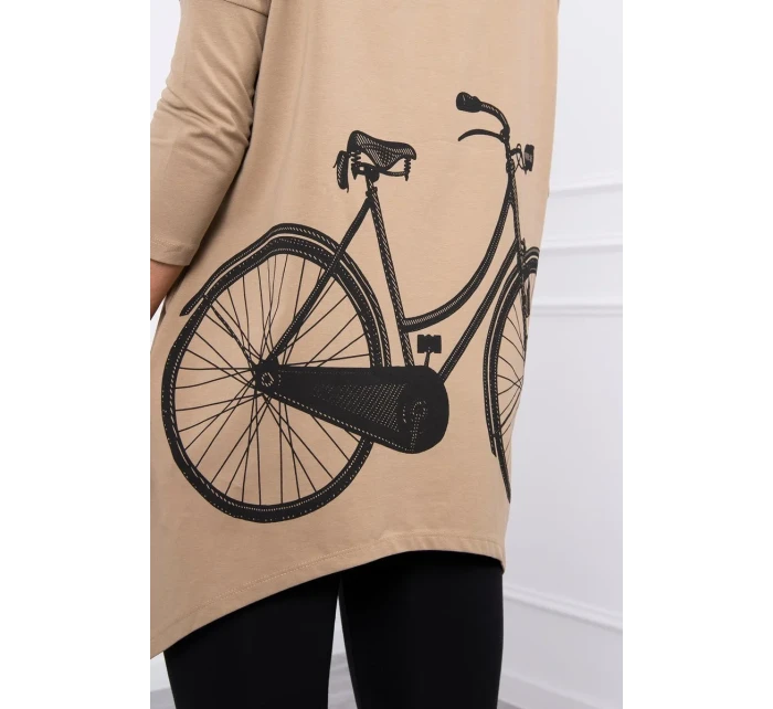 Mikina s potiskem kola camel