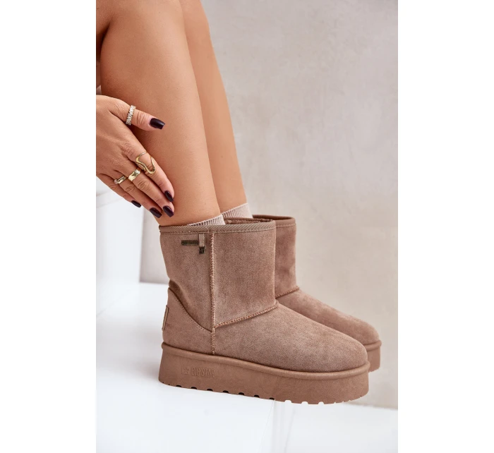 Vysoké dámské sněhule na platformě Big Star model 21677572 béžové - Big Star Shoes Vysoké dámské sněhule na platformě Big Star model 21677572 béžové - Big Star Shoes