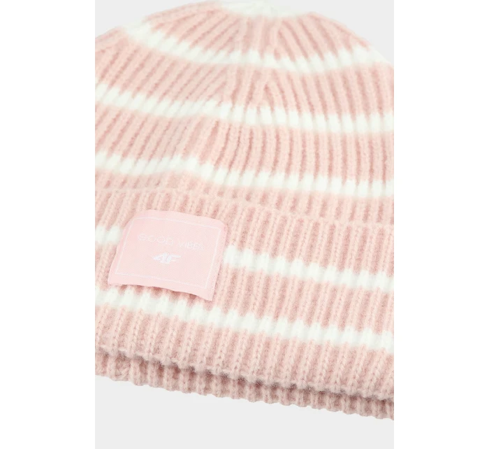 Dívčí zimní čepice pruhovaná růžová model 21678456 - 4F