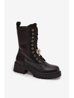 Dámské workery s ozdobou černé model 21744674 - Boto Dámské workery s ozdobou černé model 21744674 - Boto