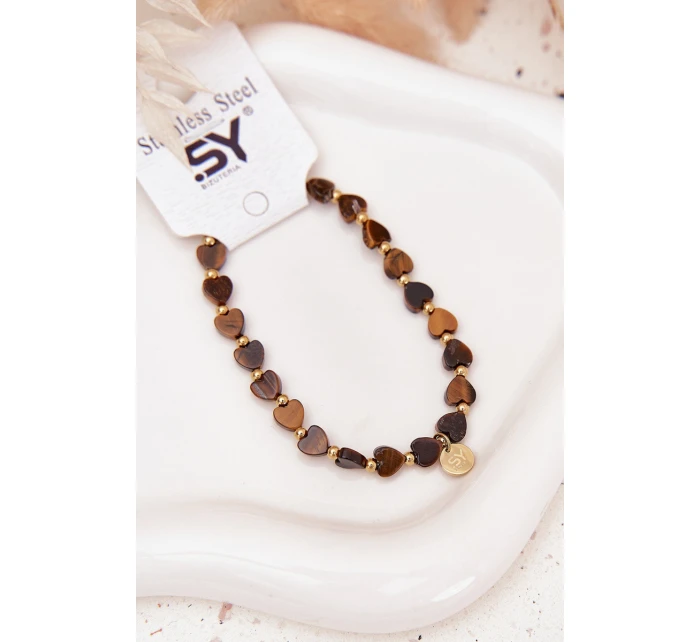 Náramek model 21776889 ze chirurgické oceli hnědý - Boto Náramek model 21776889 ze chirurgické oceli hnědý - Boto