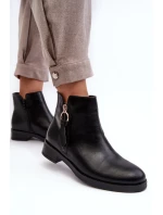 Kožené dámské ploché boty Black Vasica Kožené dámské ploché boty Black Vasica