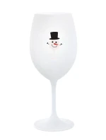 SNĚHULÁČEK - bílá sklenice na víno 350 ml SNĚHULÁČEK - bílá sklenice na víno 350 ml