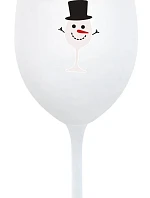 SNĚHULÁČEK - bílá sklenice na víno 350 ml