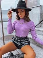 Dámský svetr s rolákem OASIS fialový FashionStreet MY2242