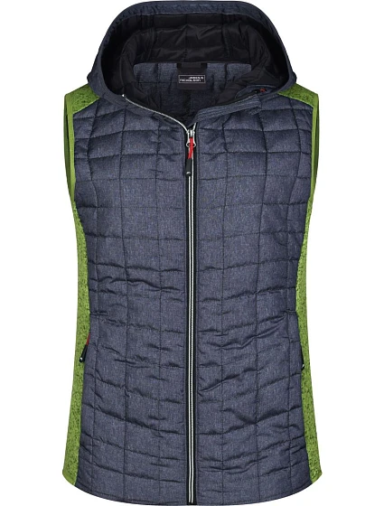 Daiber JN 767 Dámská pletená hybridní vesta 02.0767 kiwi melange/anthracite melange