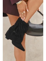 Dámské Kotníkové Boty S A Zlatými Přezkami model 21709054 - Boto Dámské Kotníkové Boty S A Zlatými Přezkami model 21709054 - Boto