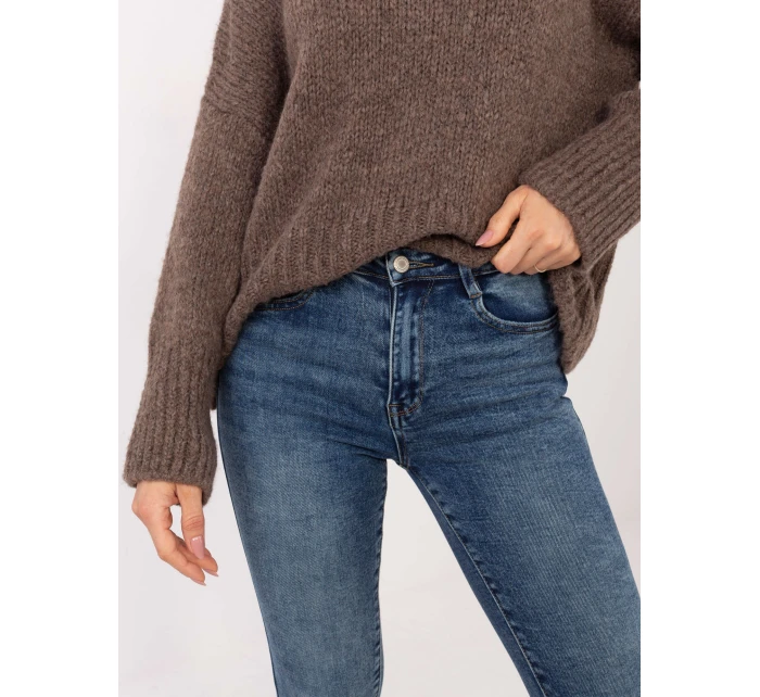 Spodnie jeans SP  ciemny niebieski model 21791139 - FPrice