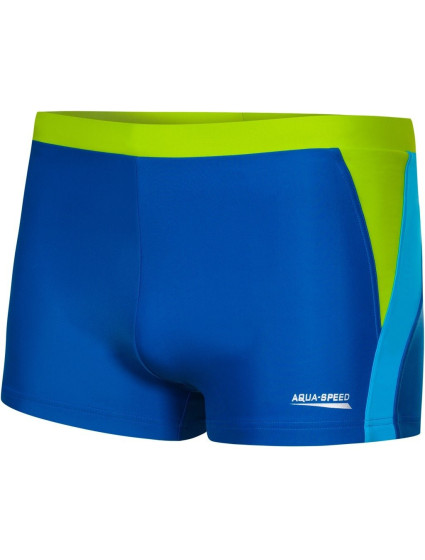 AQUA SPEED Plavecké šortky Dario Modrý/zelený vzor 28