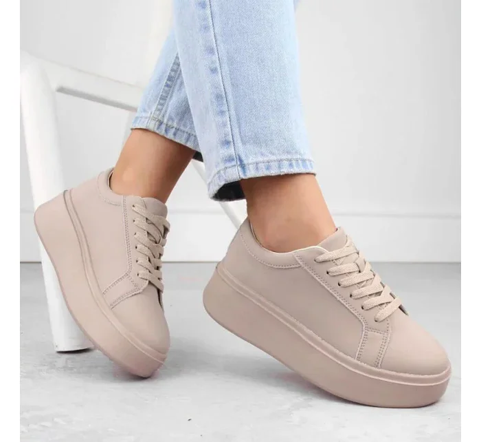 Dámská sportovní obuv na platformě W  Béžová  model 20727681 - SERGIO LEONE