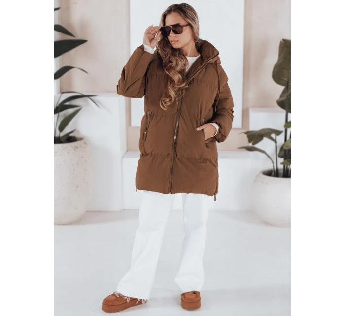 Dámská prošívaná bunda LETLIS camel FashionStreet TY3245 Dámská prošívaná bunda LETLIS camel FashionStreet TY3245