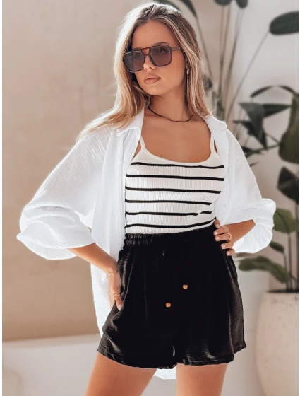 Dámské látkové šortky SUMMER černé Dstreet model 21987193 - FashionStreet Dámské látkové šortky SUMMER černé Dstreet model 21987193 - FashionStreet