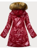 BŁYSZCZĄCA KURTKA ZIMOWA DAMSKA CZERWONA model 21243426 - LHD