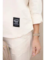 Komplet nových mikinových kalhot Punto světle béžová