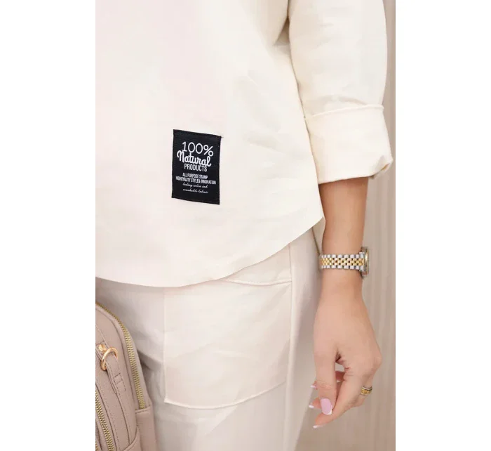 Komplet nových mikinových kalhot Punto světle béžová