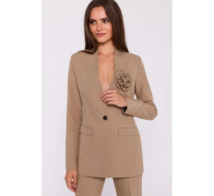 model 20502930 Květinové sako béžové - STYLOVE model 20502930 Květinové sako béžové - STYLOVE
