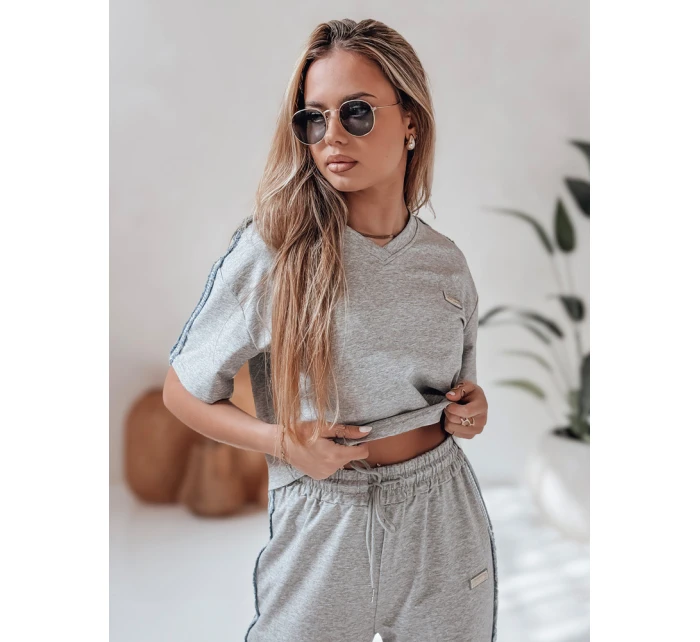 Dámská tepláková souprava oversize SPORT LIKE šedá FashionStreet AY1145