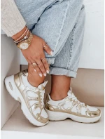 Dámské tenisky s plochou podrážkou GLISSWALK gold FashionStreet ZY1002