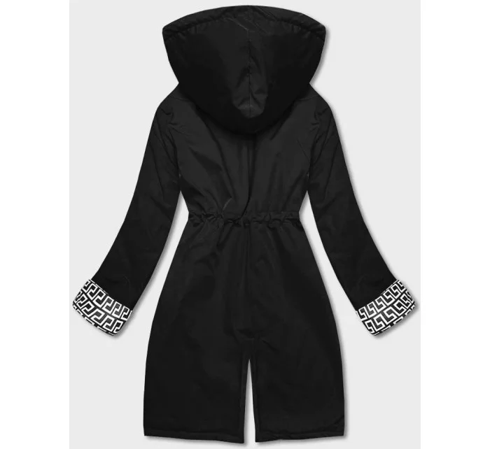 Černá dámská bunda parka s kapucí model 18059026 - S'WEST Černá dámská bunda parka s kapucí model 18059026 - S'WEST