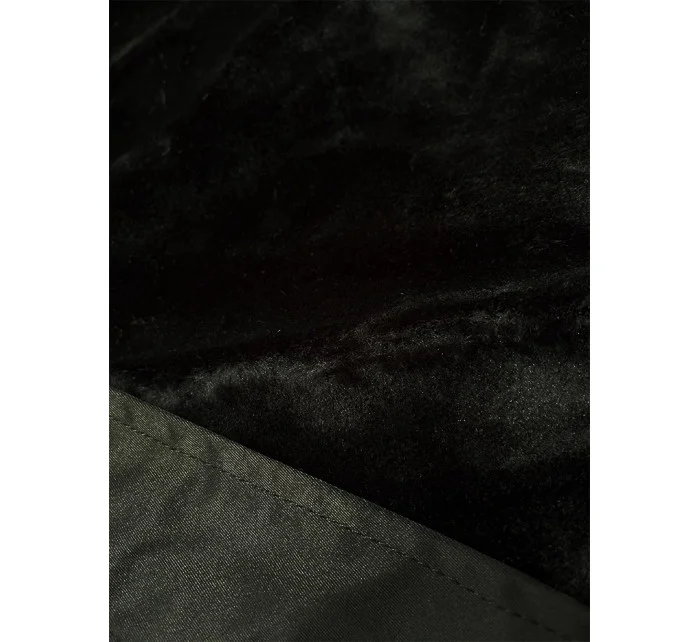 Dámská zimní bunda parka v army barvě s kožešinou S'West (R558-11) Dámská zimní bunda parka v army barvě s kožešinou S'West (R558-11)