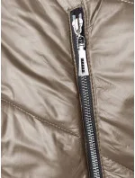 Dámská bunda v barvě cappuccino s ozdobnou kapucí model 19552458 - S'WEST