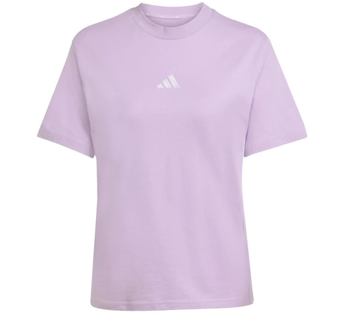 Dámské bavlněné tričko Essentials 3Stripes světle fialové model 21396457 - ADIDAS Dámské bavlněné tričko Essentials 3Stripes světle fialové model 21396457 - ADIDAS