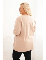 Dámská blůza Plus Size s V výstřihem a dlouhým rukávem fango Dámská blůza Plus Size s V výstřihem a dlouhým rukávem fango