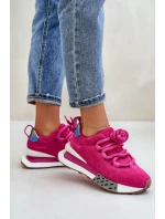 Dámské Zamszové Tenisky Na Platformě S Šněrováním Fuchsie Artiker model 21671689 - Boto Dámské Zamszové Tenisky Na Platformě S Šněrováním Fuchsie Artiker model 21671689 - Boto