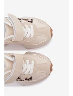 Dětské tenisky Sportovní boty na suchý zip Leopardí vzor Béžové model 22220548 - Boto Dětské tenisky Sportovní boty na suchý zip Leopardí vzor Béžové model 22220548 - Boto