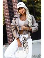 z měkké s páskem a asymetrickým zipem cappuccino model 21322452 - numoco basic