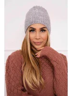 Fleecová čepice Anna model 18750157 světle šedá - K-Fashion Fleecová čepice Anna model 18750157 světle šedá - K-Fashion