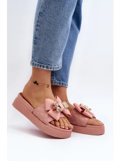 Dámské Žabky S Mašlí a Medvídkem Růžové model 21648652 - Boto