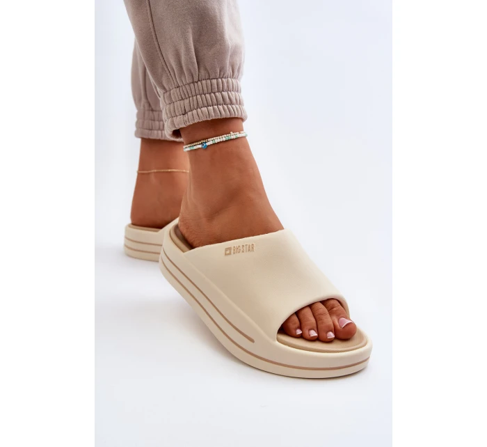 Dámské sandály na platformě Big Star model 21652630 béžové - Big Star Shoes Dámské sandály na platformě Big Star model 21652630 béžové - Big Star Shoes