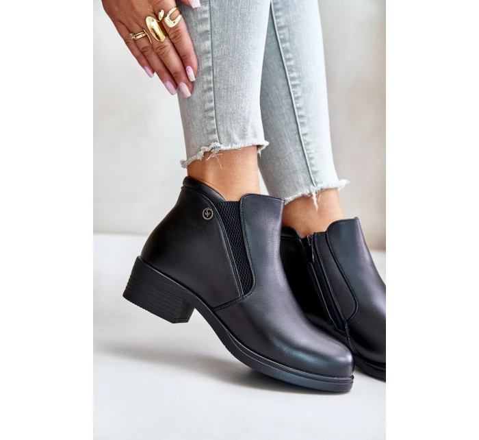 Boty S Nízkým Záhlavím Zateplené Kožešinou Vinceza 85150 Černé Boty S Nízkým Záhlavím Zateplené Kožešinou Vinceza 85150 Černé