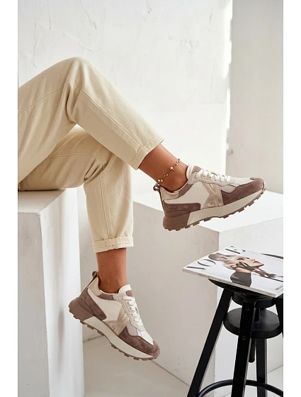 Dámské semišové tenisky Kobbo 66954 béžové Dámské semišové tenisky Kobbo 66954 béžové