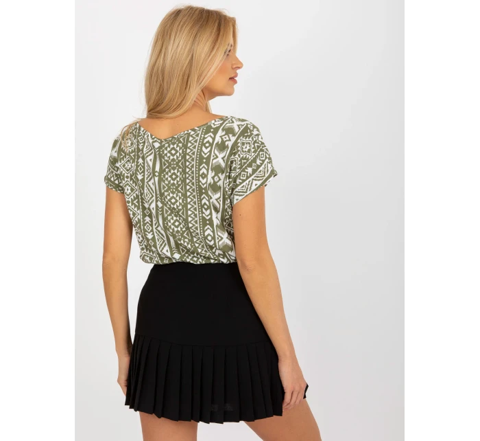 Dámská halenka D73771R10978P khaki barva - FPrice