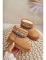 Nazouvací Dětské Sněhule Se Vzorem Vložkou Zateplené Kožíškem Camel Mirirae Nazouvací Dětské Sněhule Se Vzorem Vložkou Zateplené Kožíškem Camel Mirirae